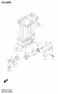 DF40A From 04003F-510001 (E01 E13)  2015 drawing DRIVE SHAFT HOUSING (DF40AQH:E01)