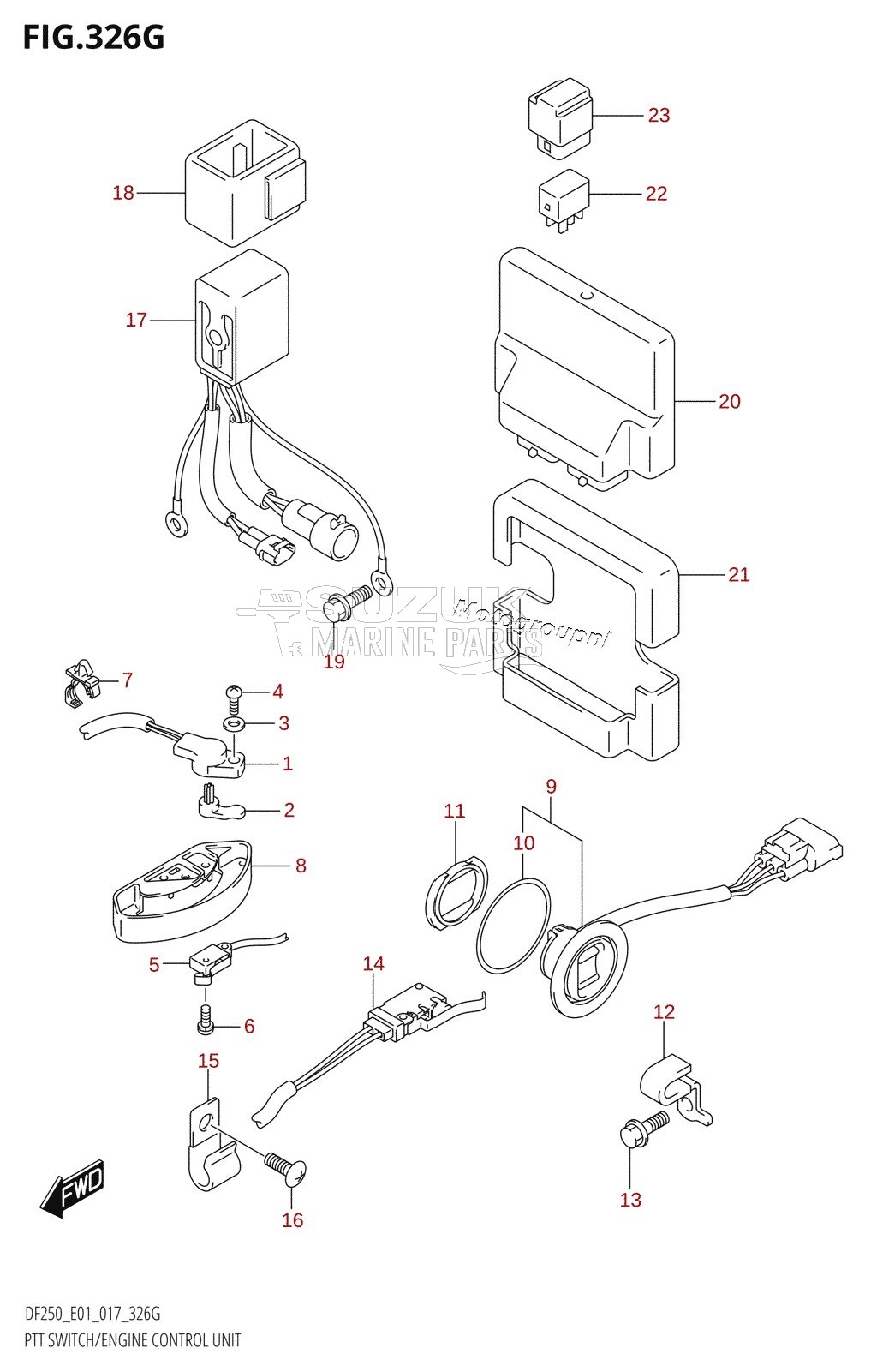 PTT SWITCH /​ ENGINE CONTROL UNIT (DF225Z:E01)