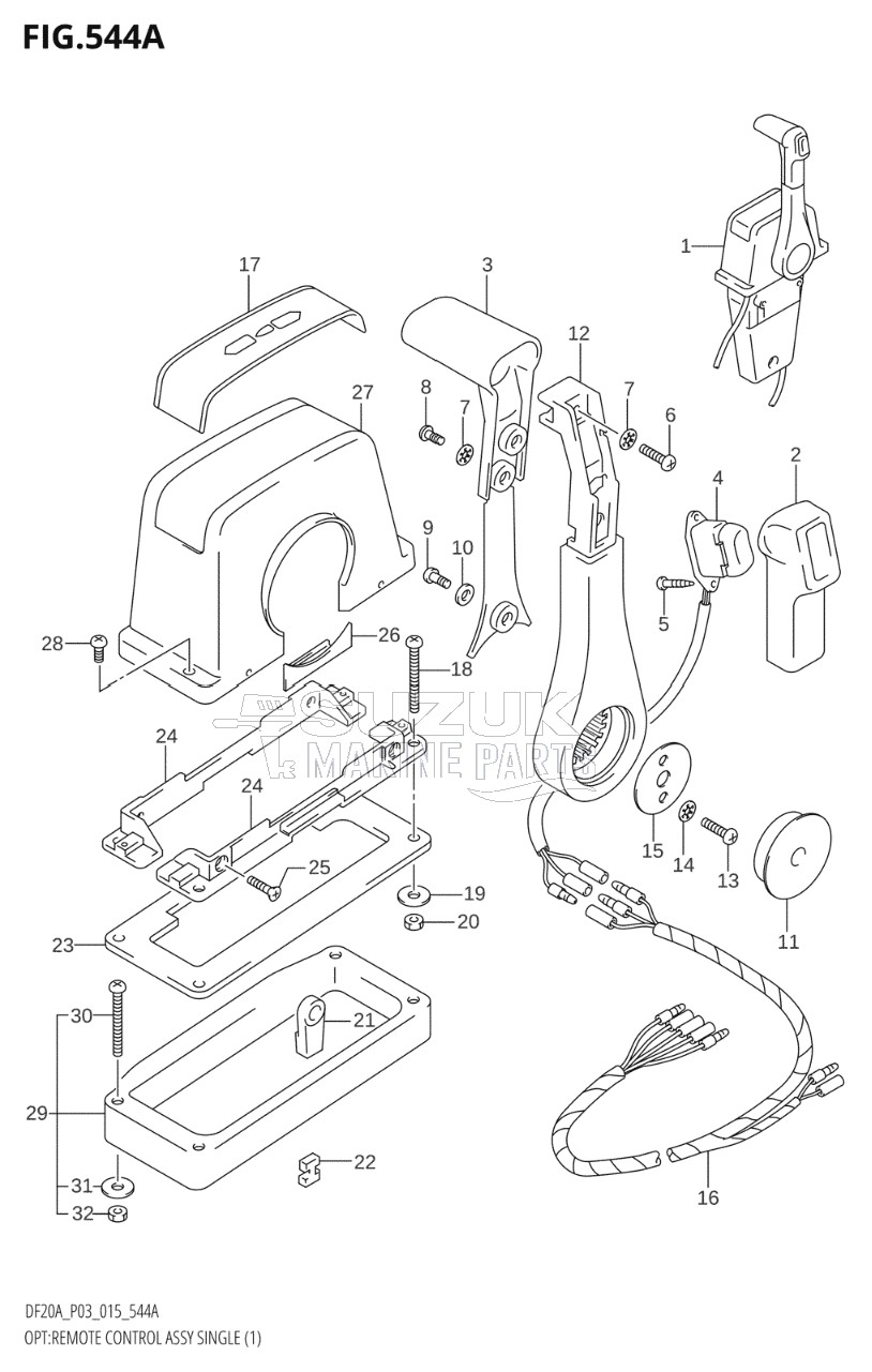 OPT:REMOTE CONTROL ASSY SINGLE (1) (DF9.9B:P03)