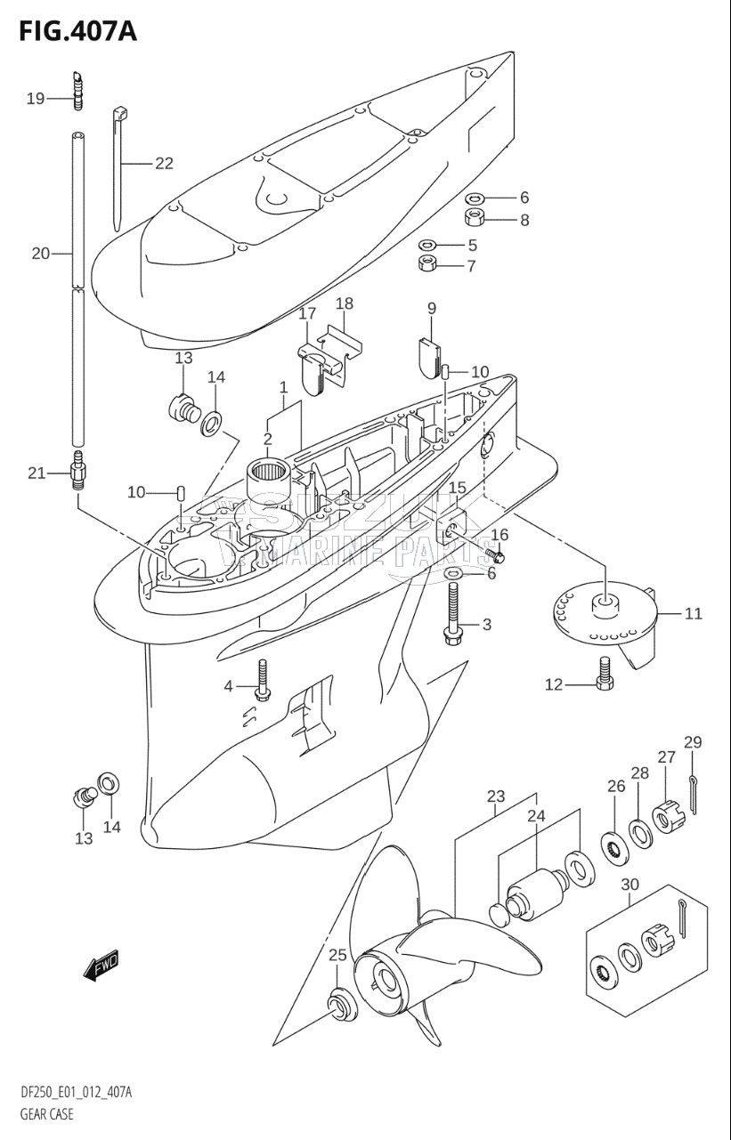 GEAR CASE (DF200T:E01)