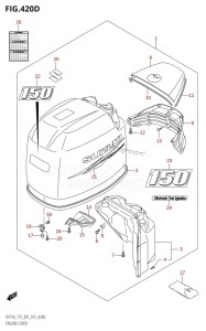 DF175T From 17502F-210001 (E01 E40)  2012 drawing ENGINE COVER (DF150Z:E40)