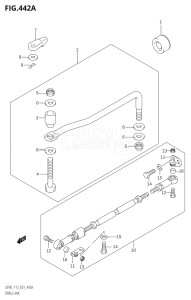 09001F-421001 (2004) 90hp E01-Gen. Export 1 (DF90TK4) DF90 drawing DRAG LINK