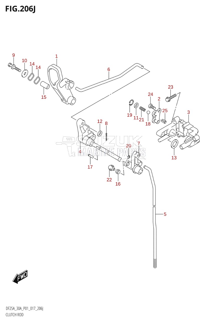 CLUTCH ROD (DF30AQ:P01)