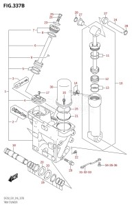 DF250Z From 25003Z-610001 (E40)  2016 drawing TRIM CYLINDER (DF200T:E40:X-TRANSOM)