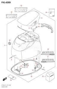 DF115A From 11503F-710001 (E11 E40)  2017 drawing ENGINE COVER (DF115AZ:E11)