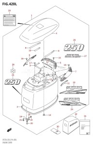 DF200Z From 20002Z-410001 (E03)  2014 drawing ENGINE COVER (DF250Z:E03)