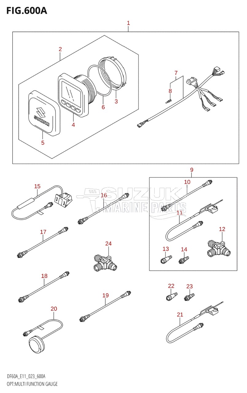 OPT:MULTI FUNCTION GAUGE ((DF40A,DF40AST,DF50A,DF50AVT,DF60A,DF60AVT,DF40ASVT):(020,021))