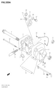 00992F-421001 (2004) 9.9hp P03-U.S.A (DF9.9RK4) DF9.9 drawing CLAMP BRACKET ((DF9.9,DF9.9R,DF15):K4)