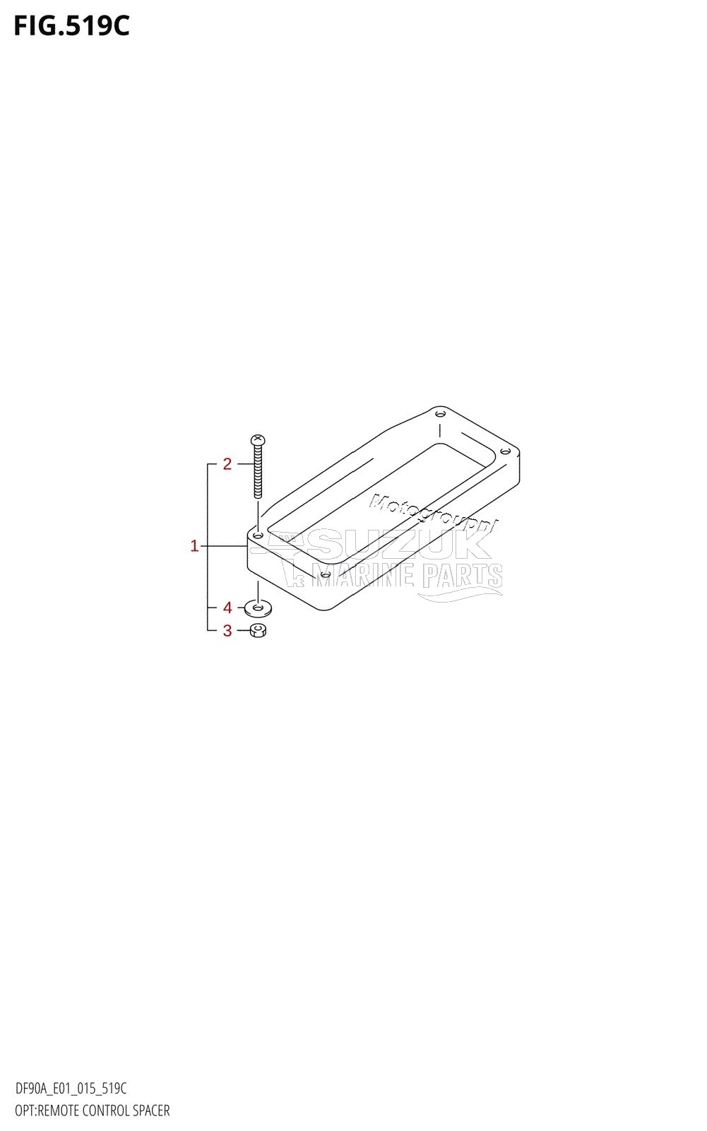 OPT:REMOTE CONTROL SPACER (DF90ATH:E01)