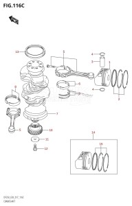 DF200Z From 20002Z-710001 (E03)  2017 drawing CRANKSHAFT (DF225T:E03)