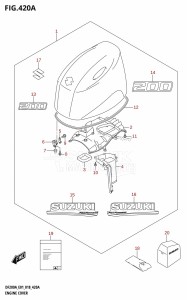 DF200AZ From 20003Z-810001 (E01 E40)  2018 drawing ENGINE COVER (E01)