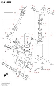 DF225T From 22503F-610001 (E01 E40)  2016 drawing TRIM CYLINDER (DF250Z:E40)