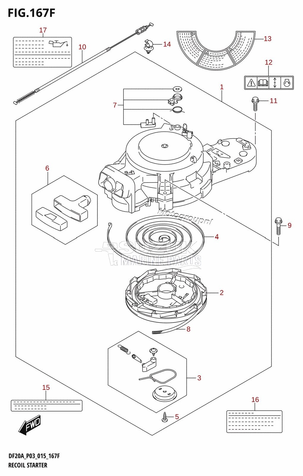 RECOIL STARTER (DF15AR:P03)