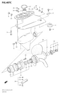 00993F-110001 (2011) 9.9hp P03-U.S.A (DF9.9T  DF9.9TH) DF9.9 drawing GEAR CASE (DF15:P03)