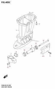 DF40A From 04003F-610001 (E03)  2016 drawing DRIVE SHAFT HOUSING (DF60A:E03)