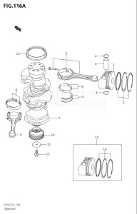 25001F-880001 (2008) 250hp E01 E40-Gen. Export 1 - Costa Rica (DF250TK8) DF250 drawing CRANKSHAFT