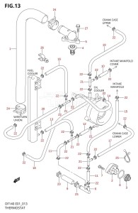 DF140Z From 14002Z-110001 (E03)  2011 drawing THERMOSTAT