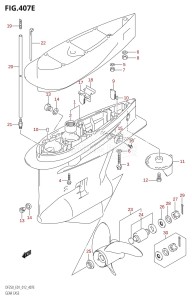 DF200Z From 20002Z-210001 (E01 E40)  2012 drawing GEAR CASE (DF225T:E01)