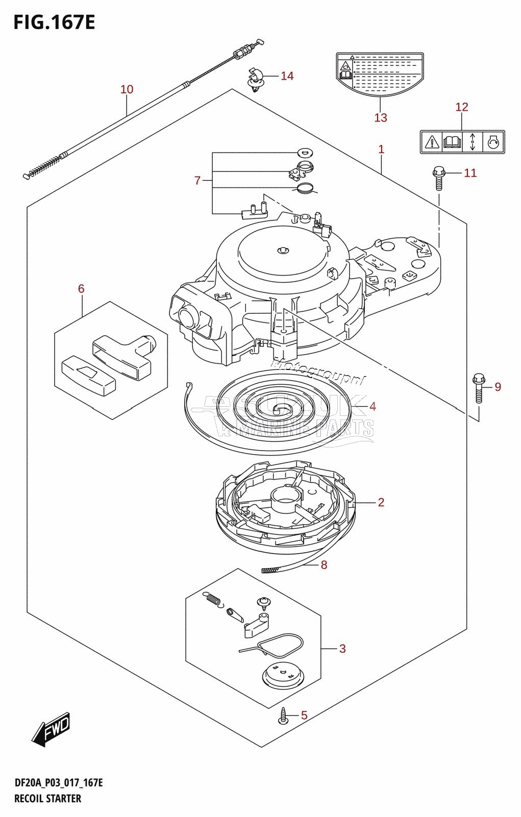 RECOIL STARTER (DF15A:P03)