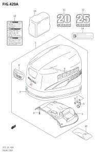 DF25 From 02503F-110001 (E01)  2011 drawing ENGINE COVER (K6,K7,K8,K9)