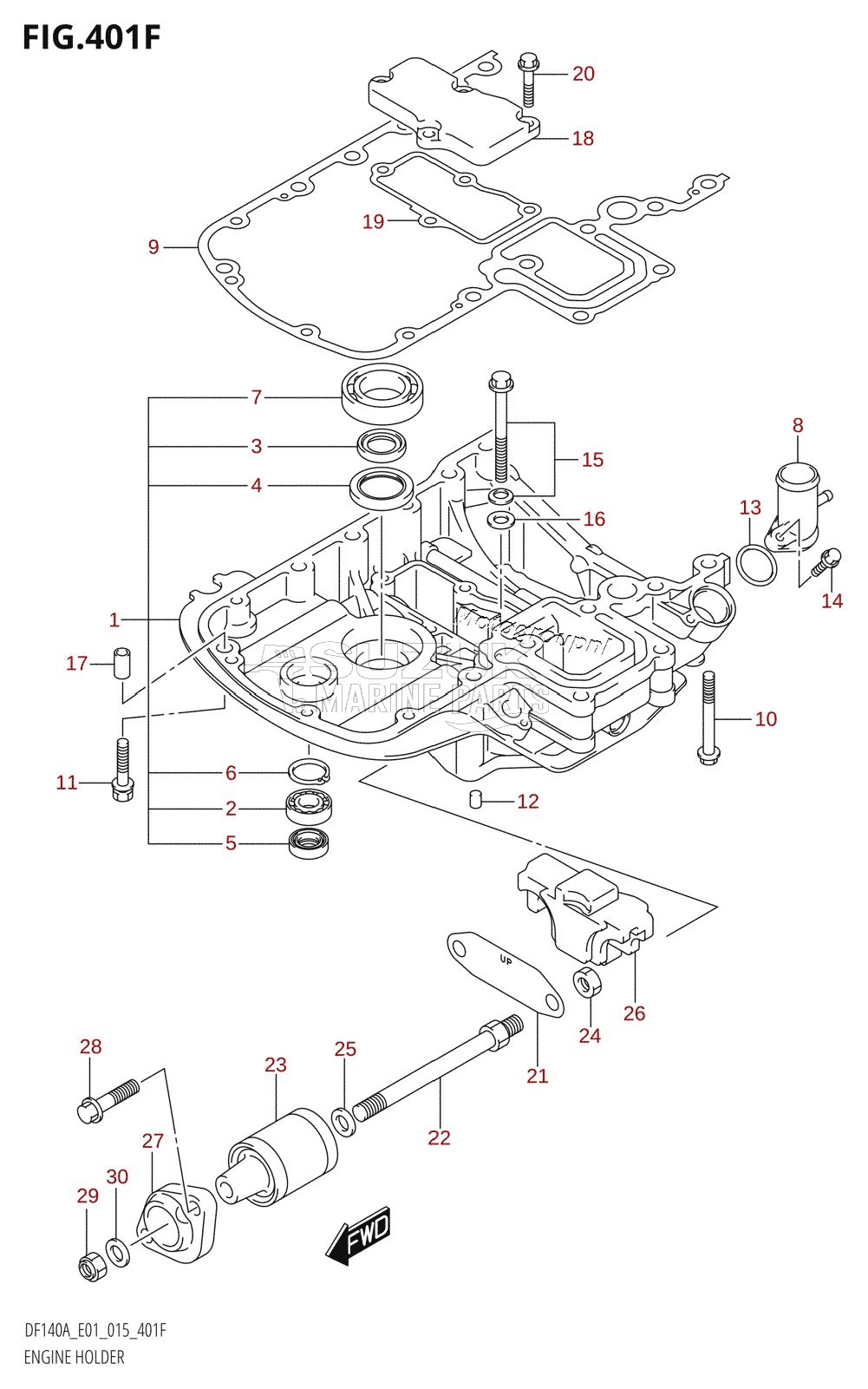 ENGINE HOLDER (DF140AT:E01)