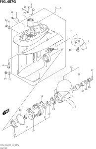 02504F-610001 (2016) 25hp P01-Gen. Export 1 (DF25A  DF25AR  DF25AT  DF25ATH) DF25A drawing GEAR CASE (DF30AT:P01)