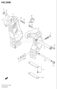 10003F-410001 (2014) 100hp E03-USA (DF100AT) DF100A drawing CLAMP BRACKET (DF115AT:E03)