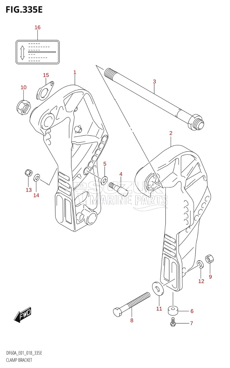 CLAMP BRACKET (DF60AQH)