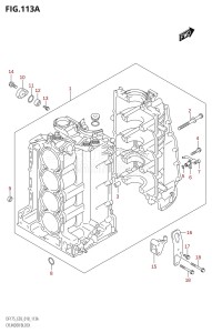 DF150Z From 15002Z-810001 (E03)  2018 drawing CYLINDER BLOCK