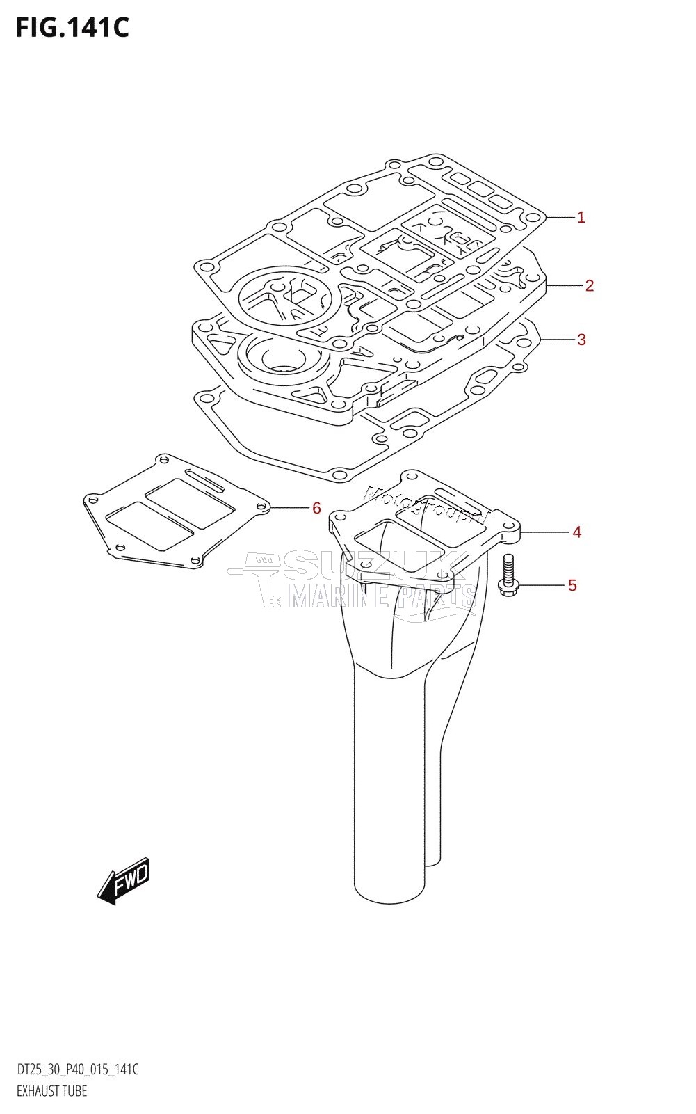 EXHAUST TUBE (DT30R:P40)