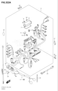 11503F-610001 (2016) 115hp E01 E03 E11 E40-Gen. Export1 and 2 USA (DF115AT) DF115A drawing HARNESS (DF100AT:E11)