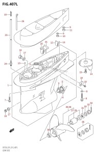 DF250 From 25003F-310001 (E01 E40)  2013 drawing GEAR CASE (DF250Z:E01)