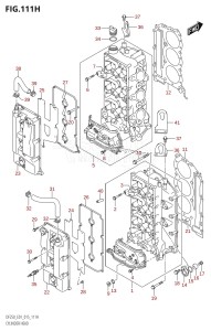 DF225T From 22503F-510001 (E01 E40)  2015 drawing CYLINDER HEAD (DF225Z:E40)