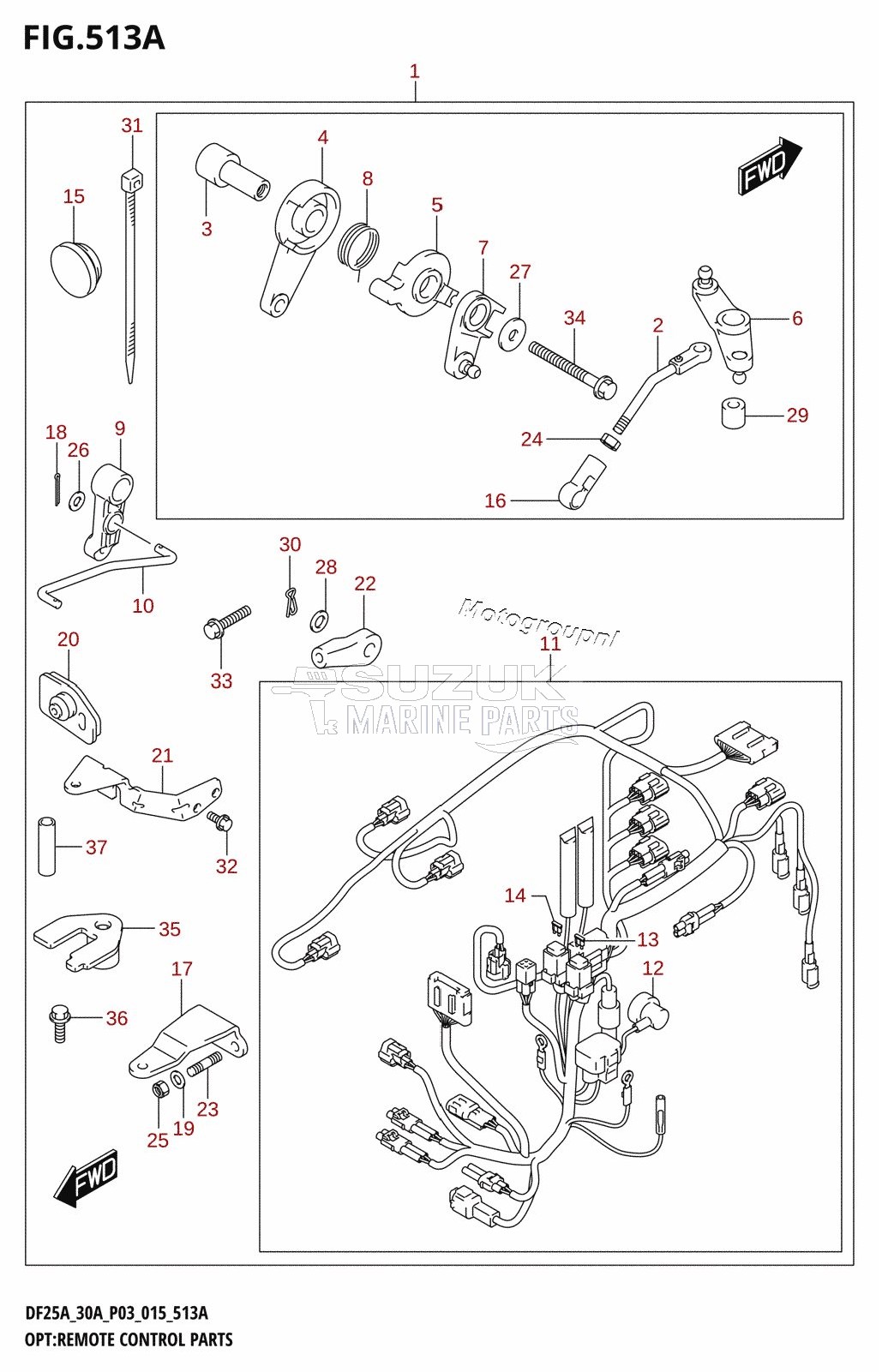 OPT:REMOTE CONTROL PARTS (DF25A:P03)