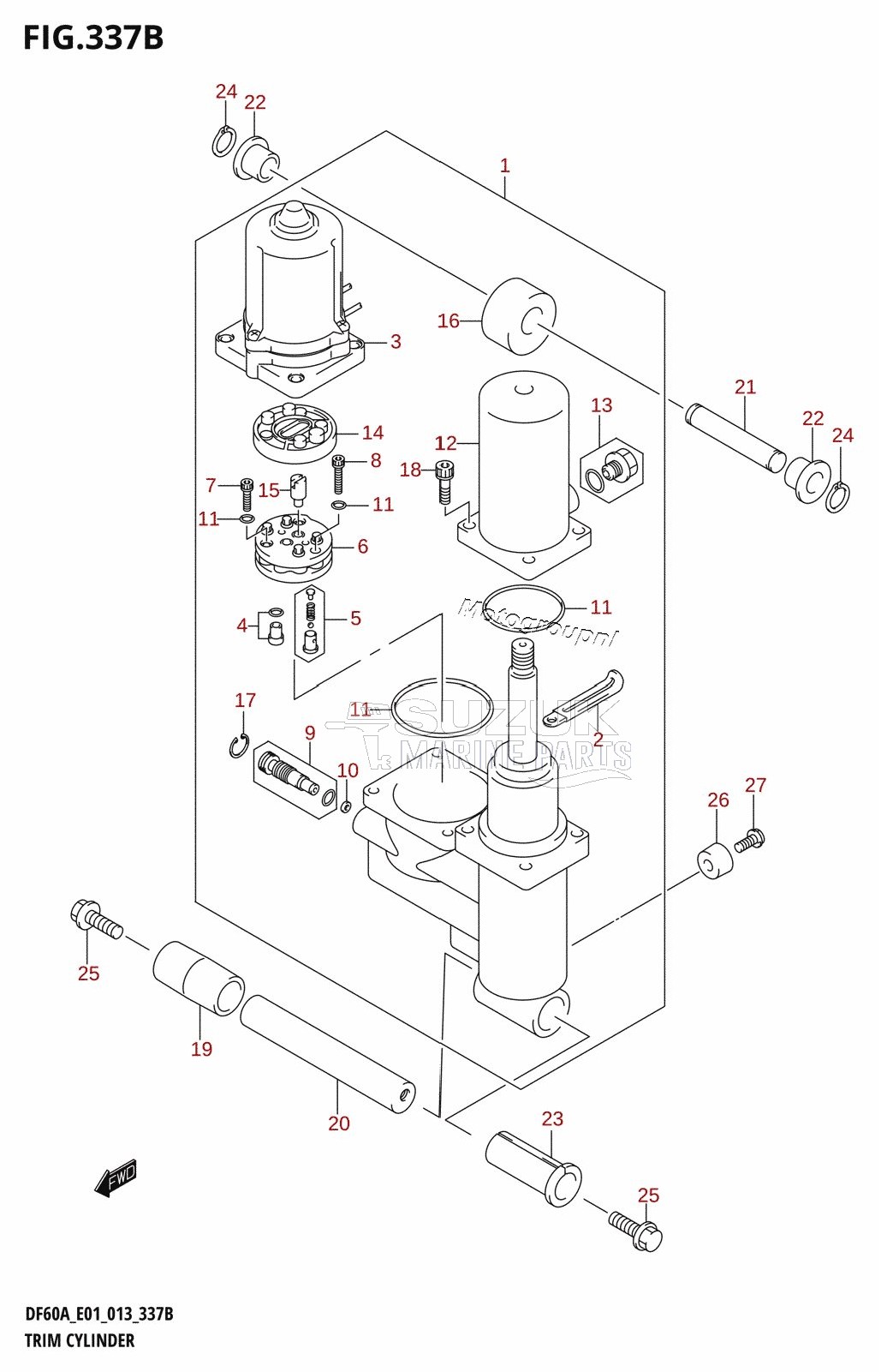 TRIM CYLINDER (DF40AST:E34)