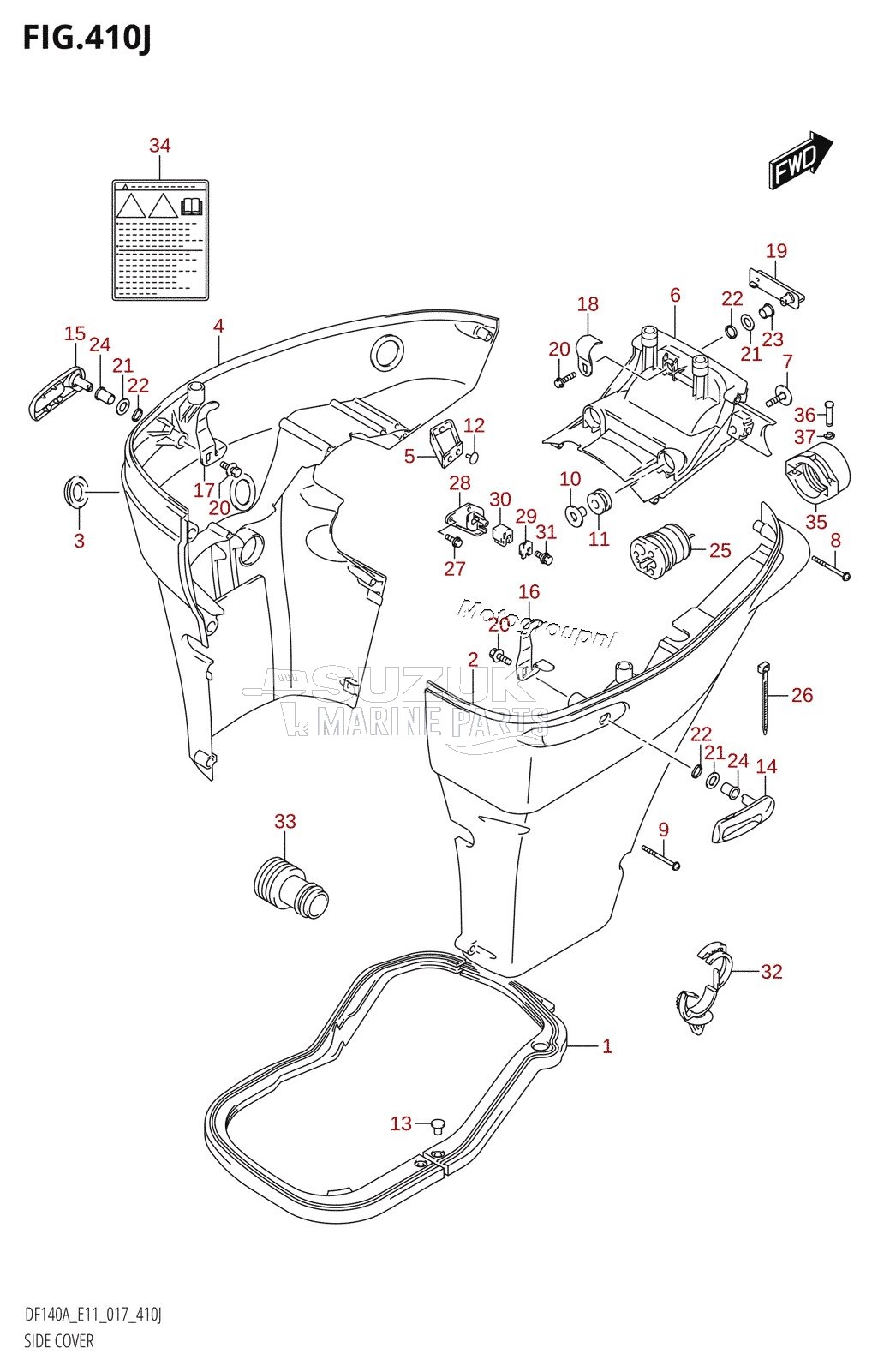 SIDE COVER (DF140AZ:E40)