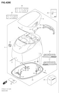 11503Z-710001 (2017) 115hp E11 E40-Gen. Export 1-and 2 (DF115AZ) DF115AZ drawing ENGINE COVER (DF115AZ:E40)