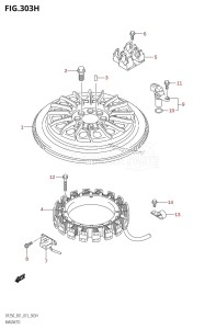 DF250 From 25003F-310001 (E01 E40)  2013 drawing MAGNETO (DF225Z:E40)