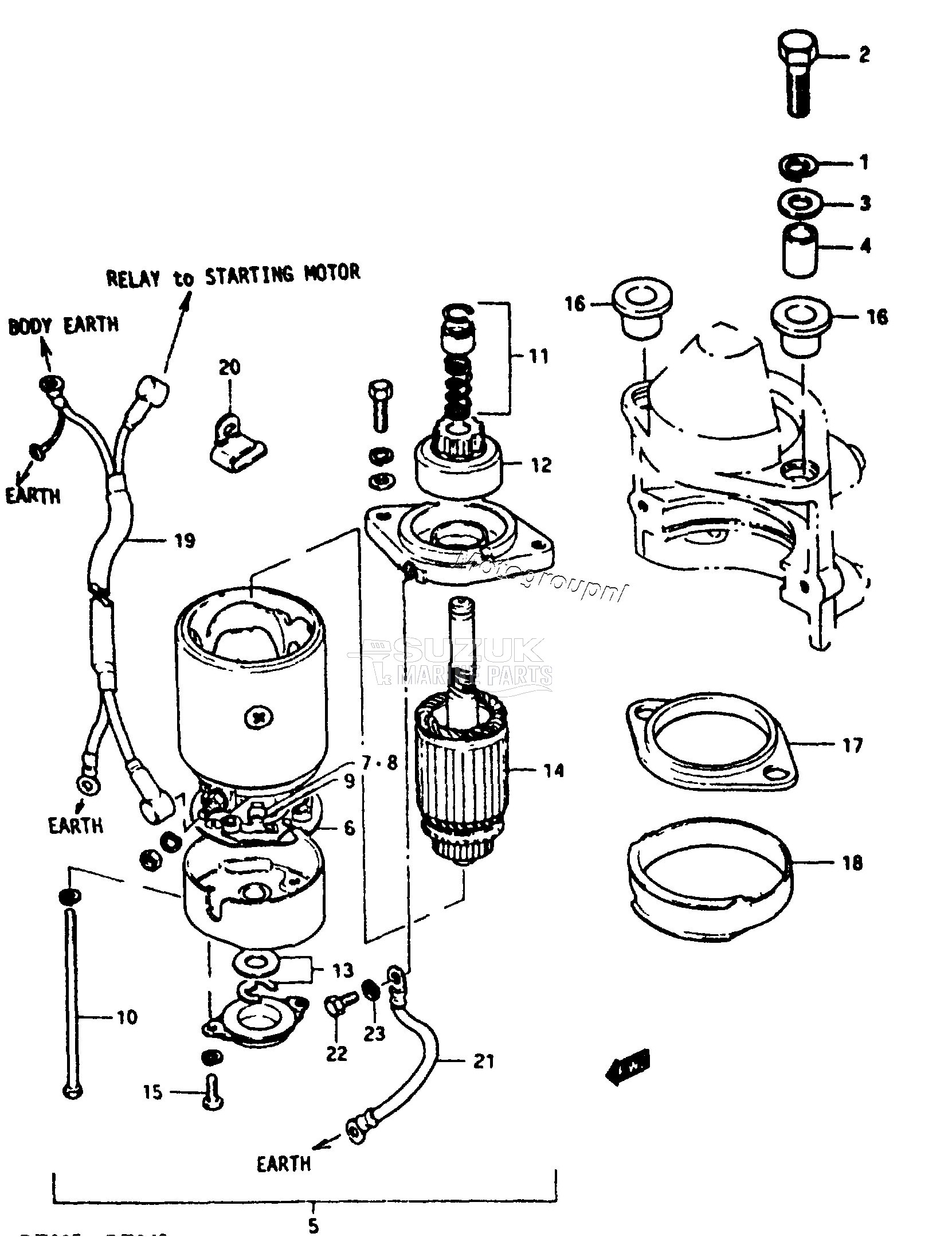 STARTING MOTOR (MODEL VZ)