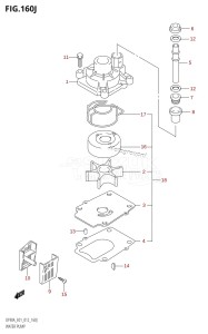 DF70A From 07003F-310001 (E01 E40)  2013 drawing WATER PUMP (DF90ATH:E01)