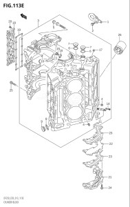 25003Z-310001 (2013) 250hp E03-USA (DF250Z) DF250Z drawing CYLINDER BLOCK (DF250T:E03)