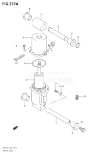 11501F-780001 (2007) 115hp E01 E40-Gen. Export 1 - Costa Rica (DF115TK6  DF115TK7  DF115WTK7) DF115T drawing TRIM CYLINDER