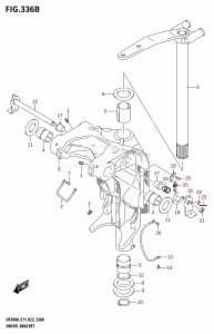 DF250A From 25003P-240001 (E11 E40)  2022 drawing SWIVEL BRACKET (L-TRANSOM)