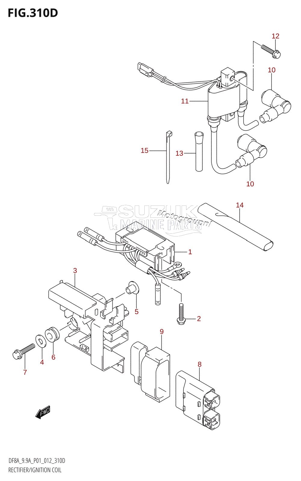 RECTIFIER /​ IGNITION COIL (DF9.9AR:P01)