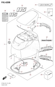 DF115A From 11503F-510001 (E01 E40)  2015 drawing ENGINE COVER (DF115AT:E01)