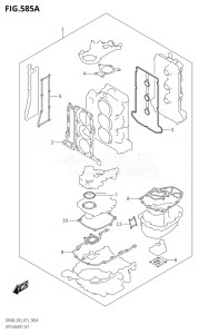 05004F-510001 (2005) 50hp E03-USA (DF50AVT) DF50A drawing OPT:GASKET SET