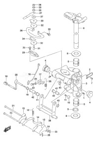 Outboard DF 25A drawing Swivel Bracket Non-Remote Control