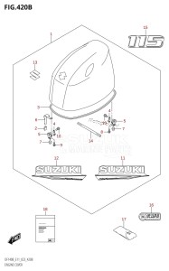 DF115BT From 11506F-240001 (E11 E40)  2022 drawing ENGINE COVER (DF115BT,DF115BZ)