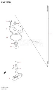 DF250 From 25001F-510001 (E01 E40)  2005 drawing CLUTCH ROD (DF200Z,DF200WZ,DF225Z,DF225WZ,DF250Z)