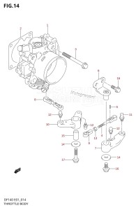 DF140 From 14001Z-980001 (E01 E40)  2009 drawing THROTTLE BODY